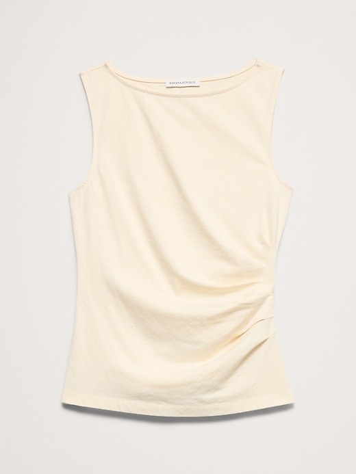 Vintage Cotton Ruched-Side Tank | Banana Republic