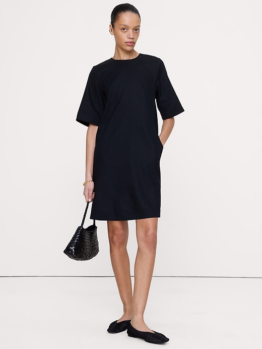 Linen-Viscose Shift Dress