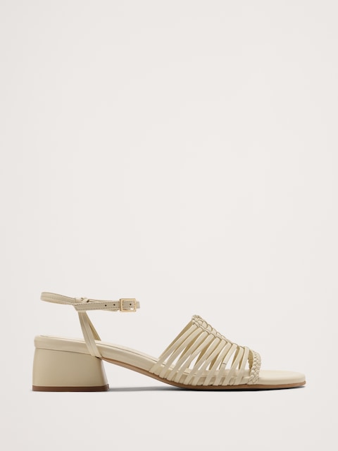 Judy Leather Block-Heel Sandal by Freda Salvador