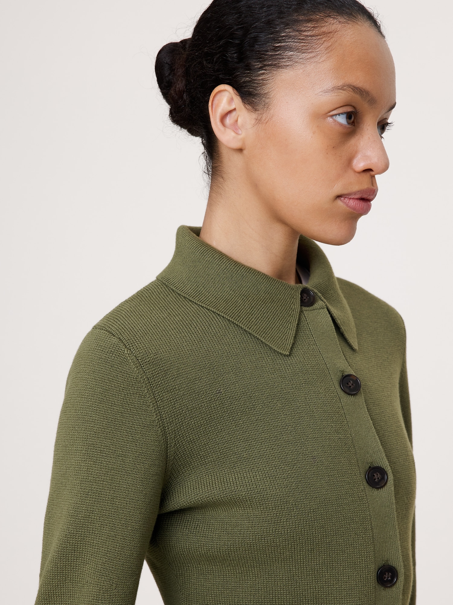 Image number 5 showing, Larkspur Cotton-Silk Polo Cardigan