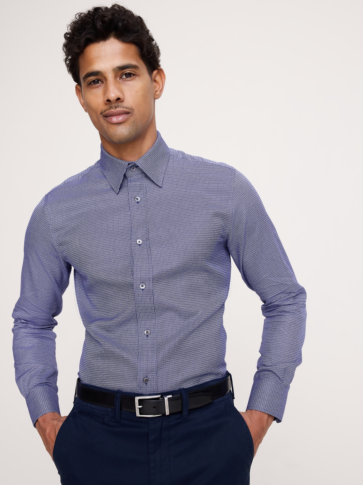 Slim-Fit Wrinkle-Resistant Dress Shirt