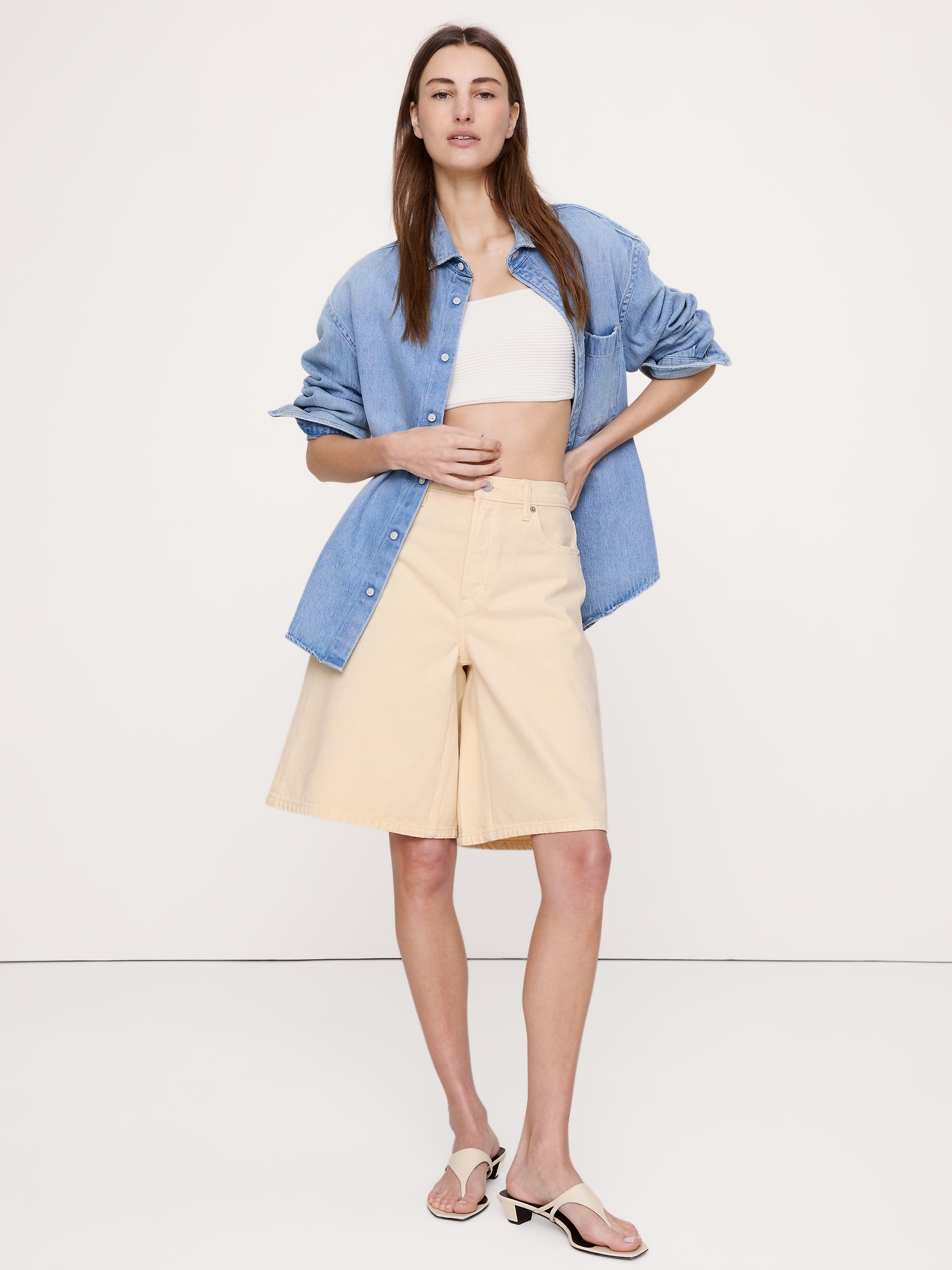 Image number 1 showing, 11" Denim Bermuda Short