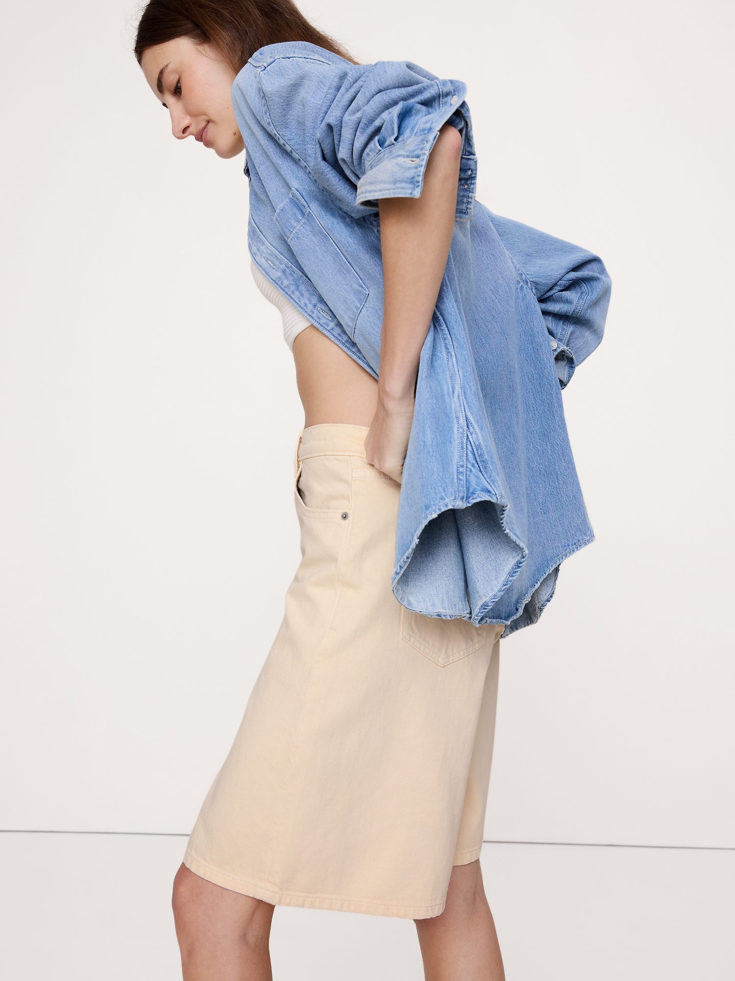 Image number 4 showing, 11" Denim Bermuda Short