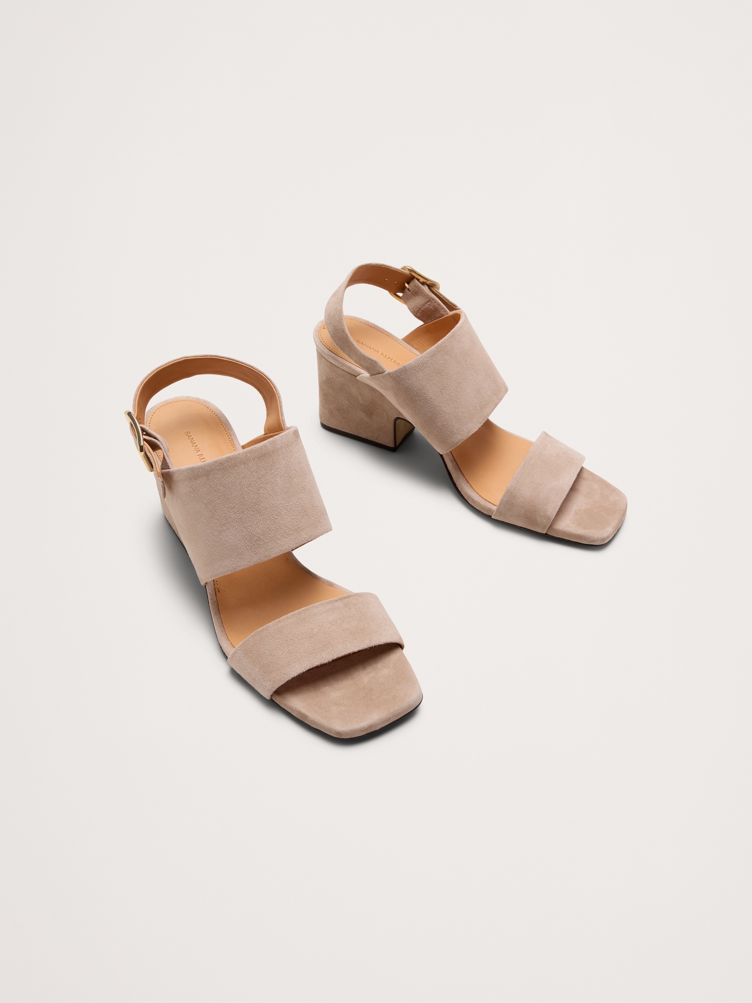 Image number 3 showing, Suede Block-Heel Sandal