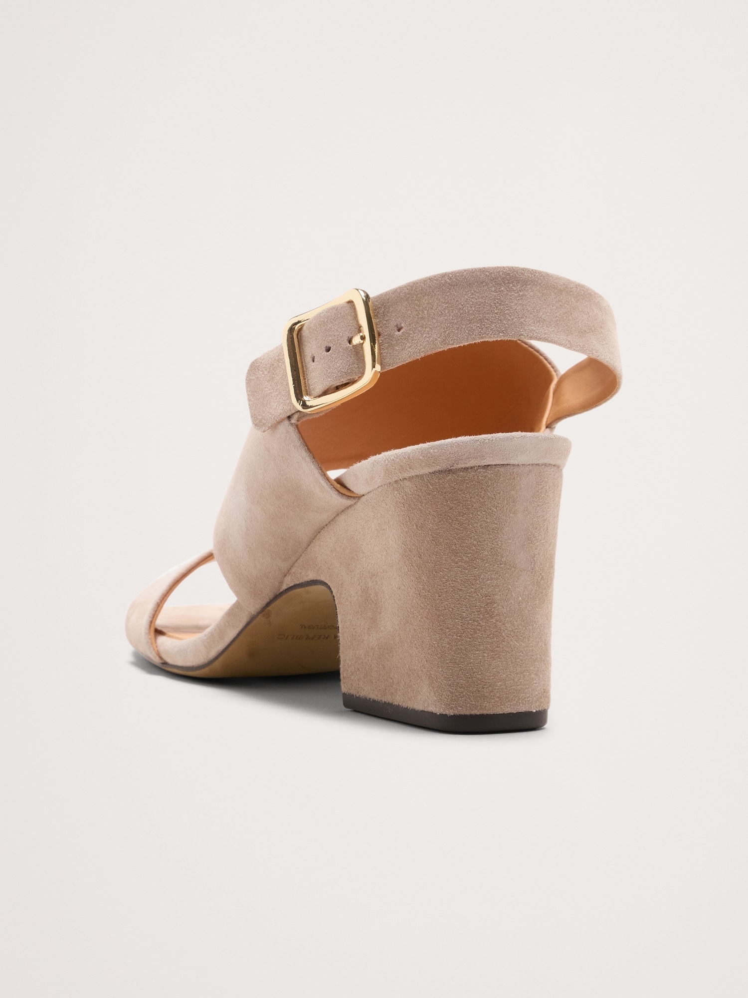 Image number 4 showing, Suede Block-Heel Sandal