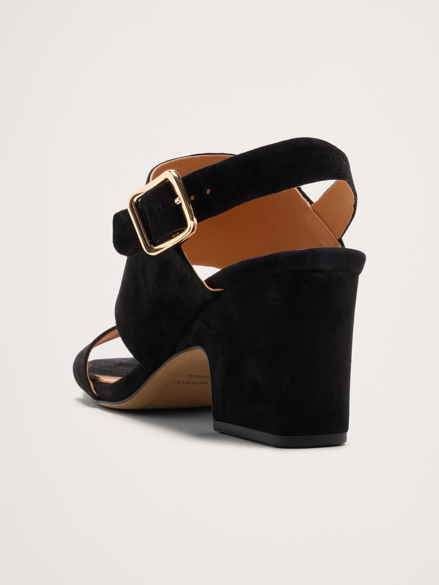 Image number 4 showing, Suede Block-Heel Sandal