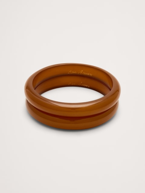 Resin Thin Bangle Set by Ben Amun