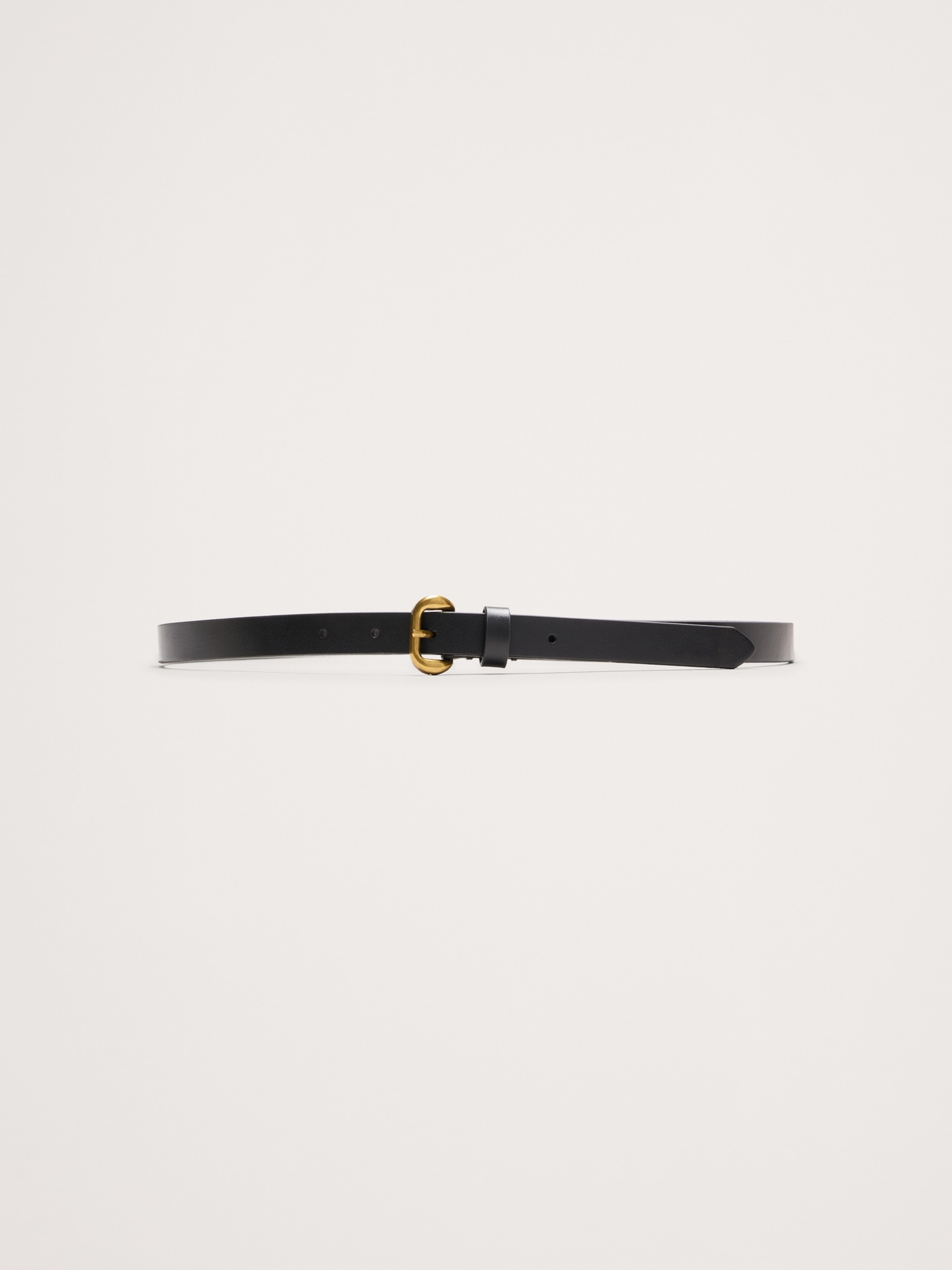 Женский ремень Banana Republic Slim Leather Belt, цвет: Чёрный