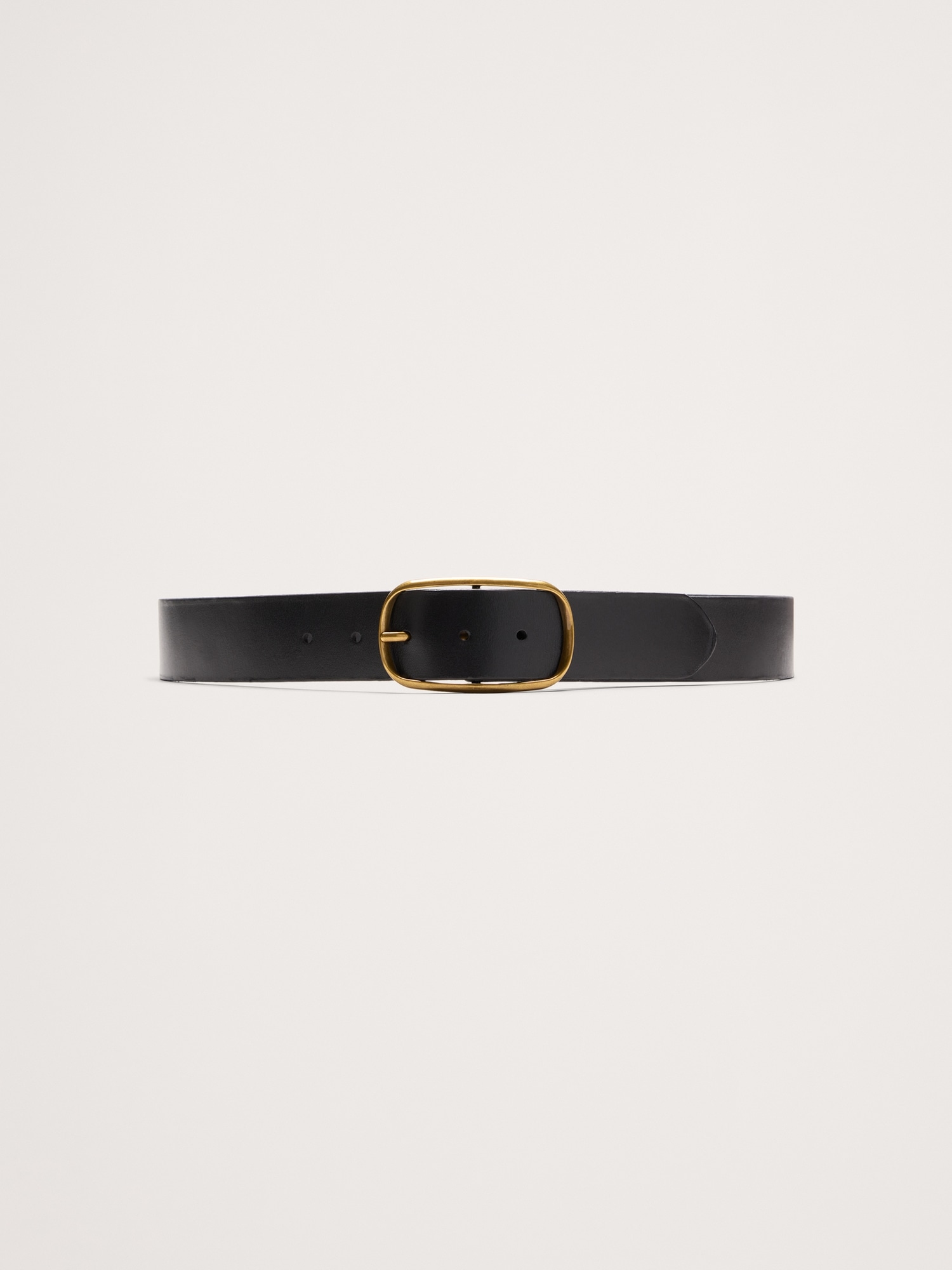 Image number 1 showing, Leather Oval-Buckle Belt
