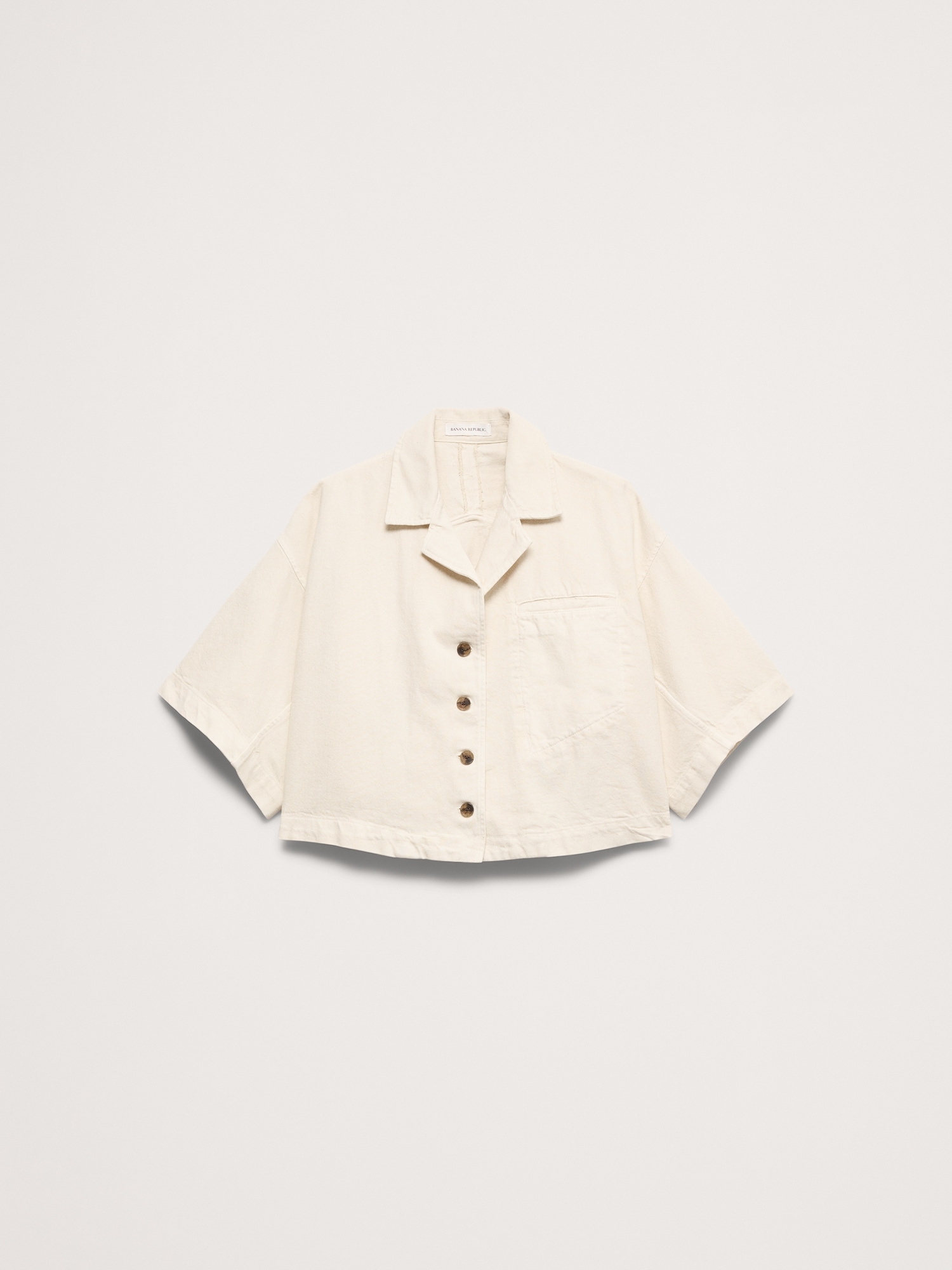 Image number 4 showing, Boxy Crop Denim Shirt