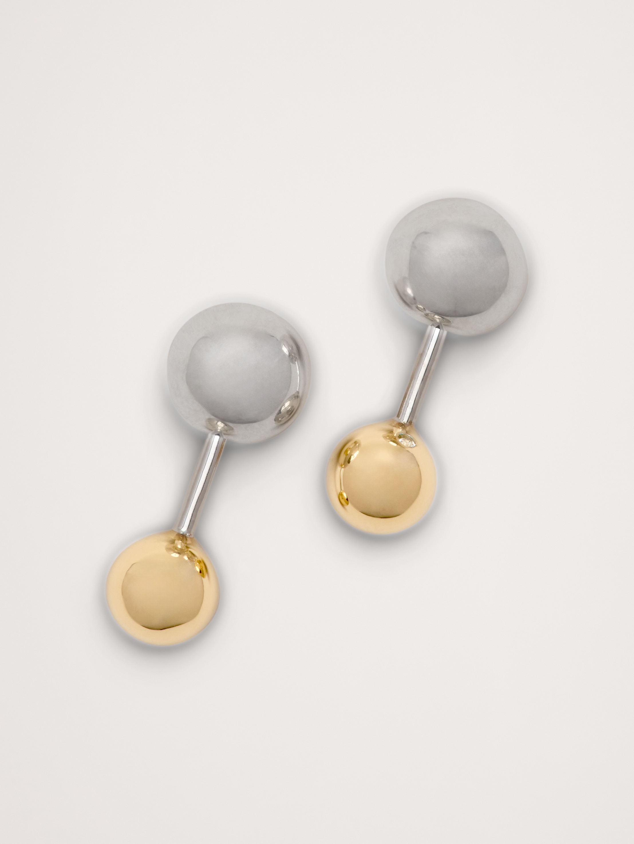 Mixed Metal Stud Earrings