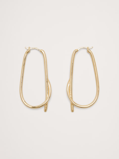 Large Knotted Hoop Earrings