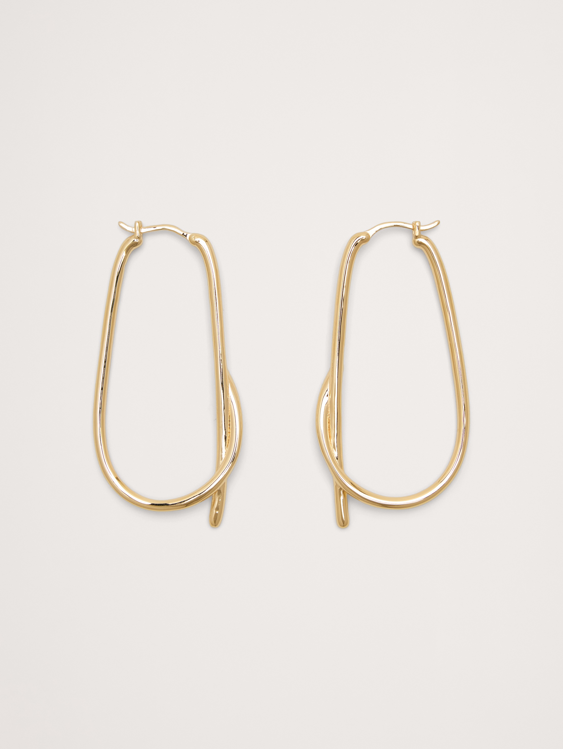 Large Knotted Hoop Earrings