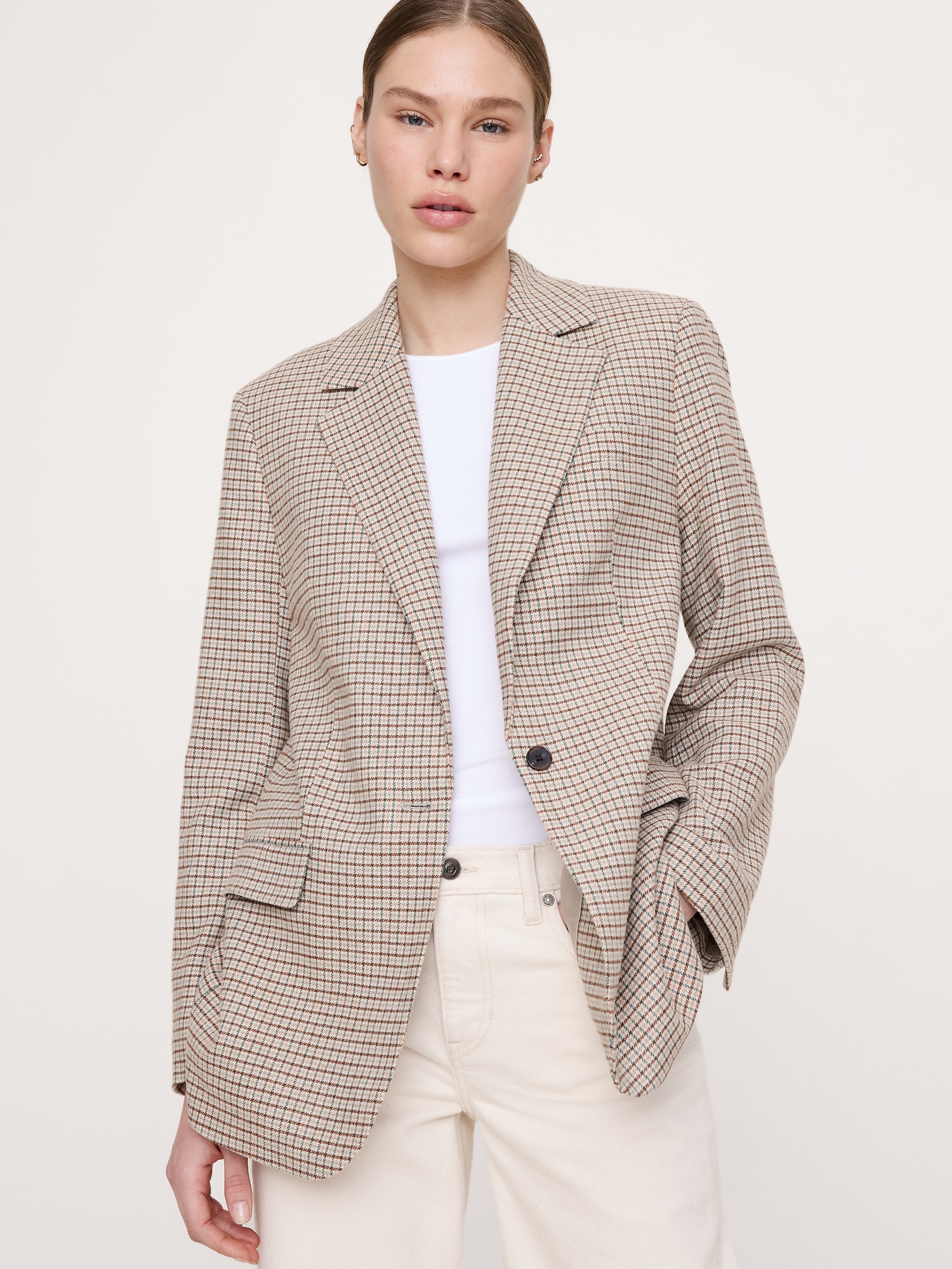 Image number 4 showing, Boyfriend Italian Flannel Blazer