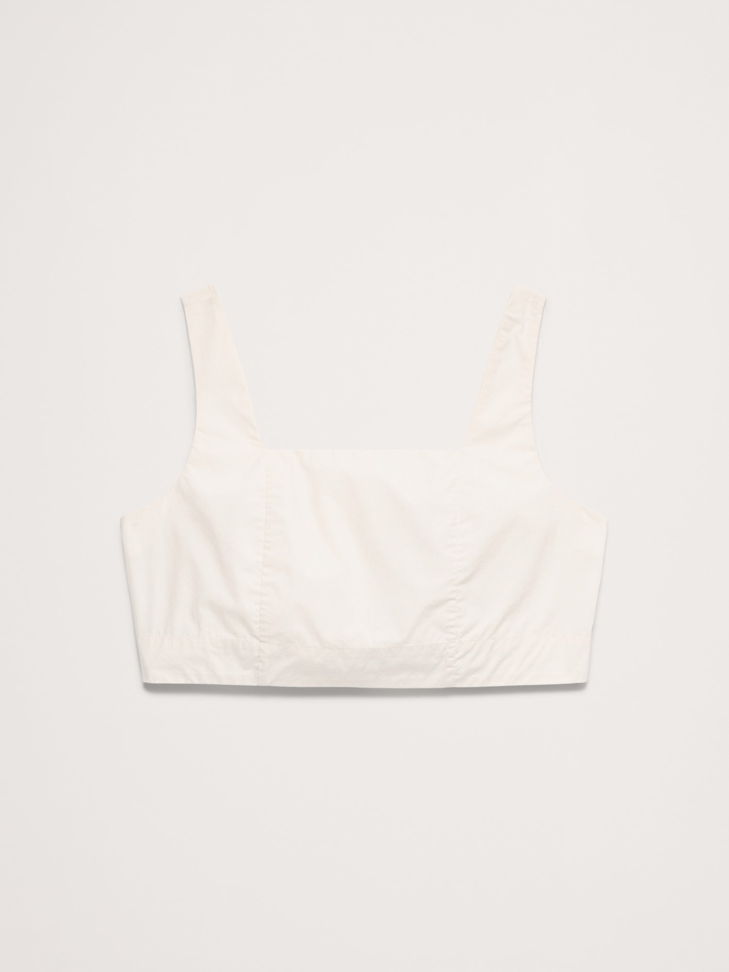 Image number 7 showing, Cotton Poplin Square-Neck Cropped Tank