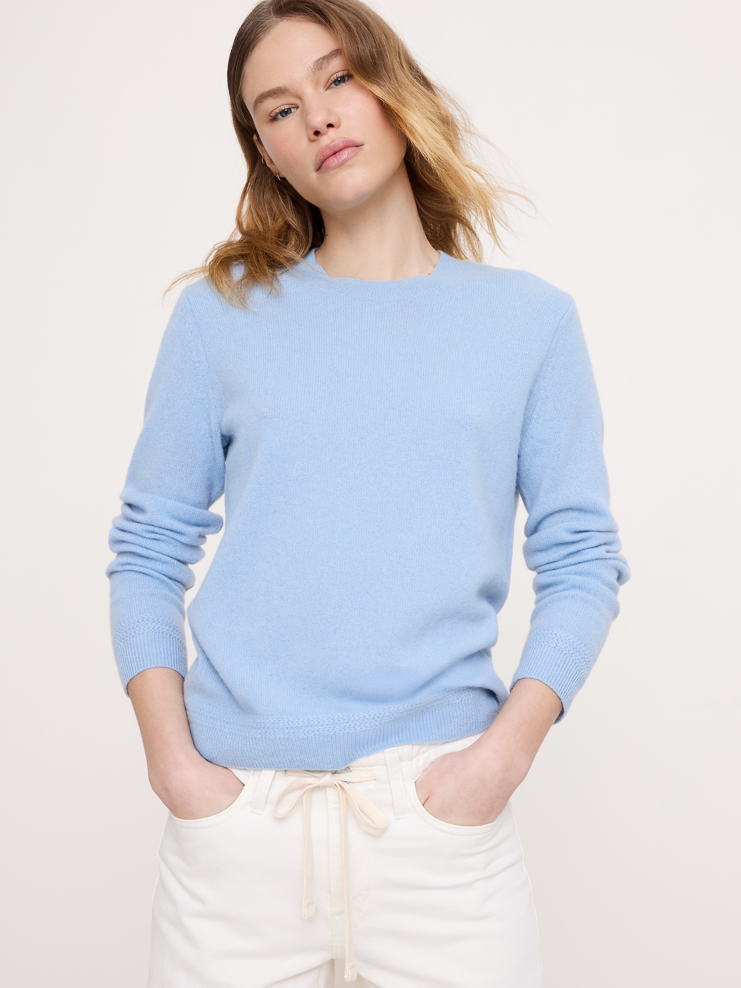 Lightweight Cashmere Crew-Neck Sweater