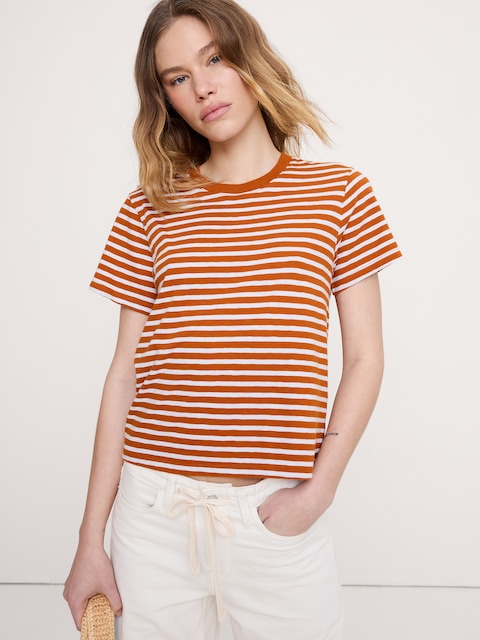 Cotton Slub Crew-Neck T-Shirt