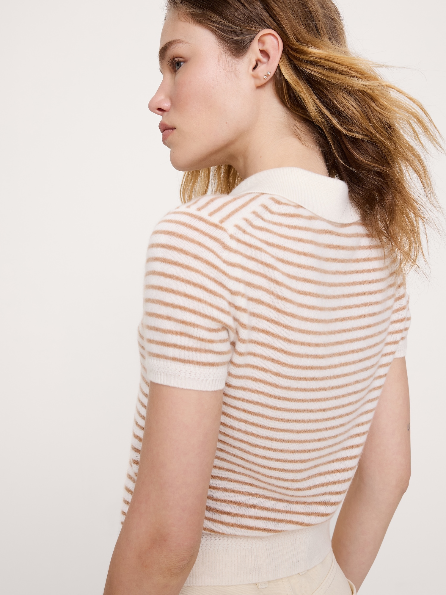 Image number 2 showing, Lightweight Cashmere Short-Sleeve Sweater Polo