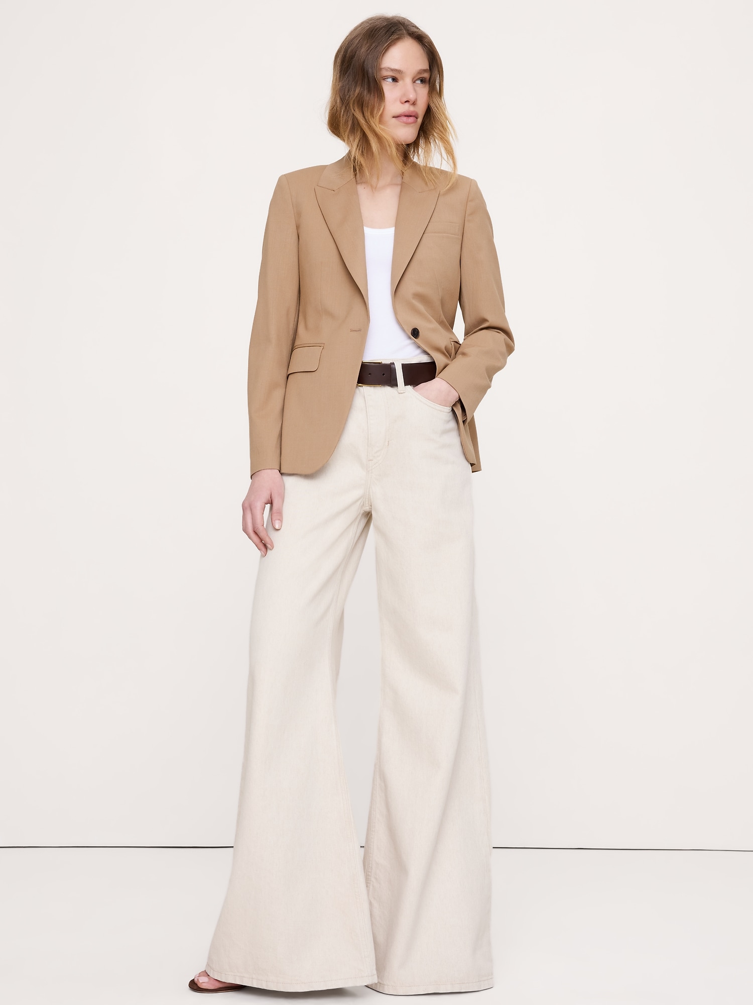 Image number 1 showing, Slim Italian Lightweight Wool Blazer