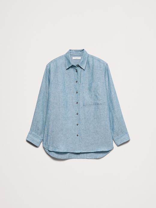 The Oversized Linen Shirt | Banana Republic