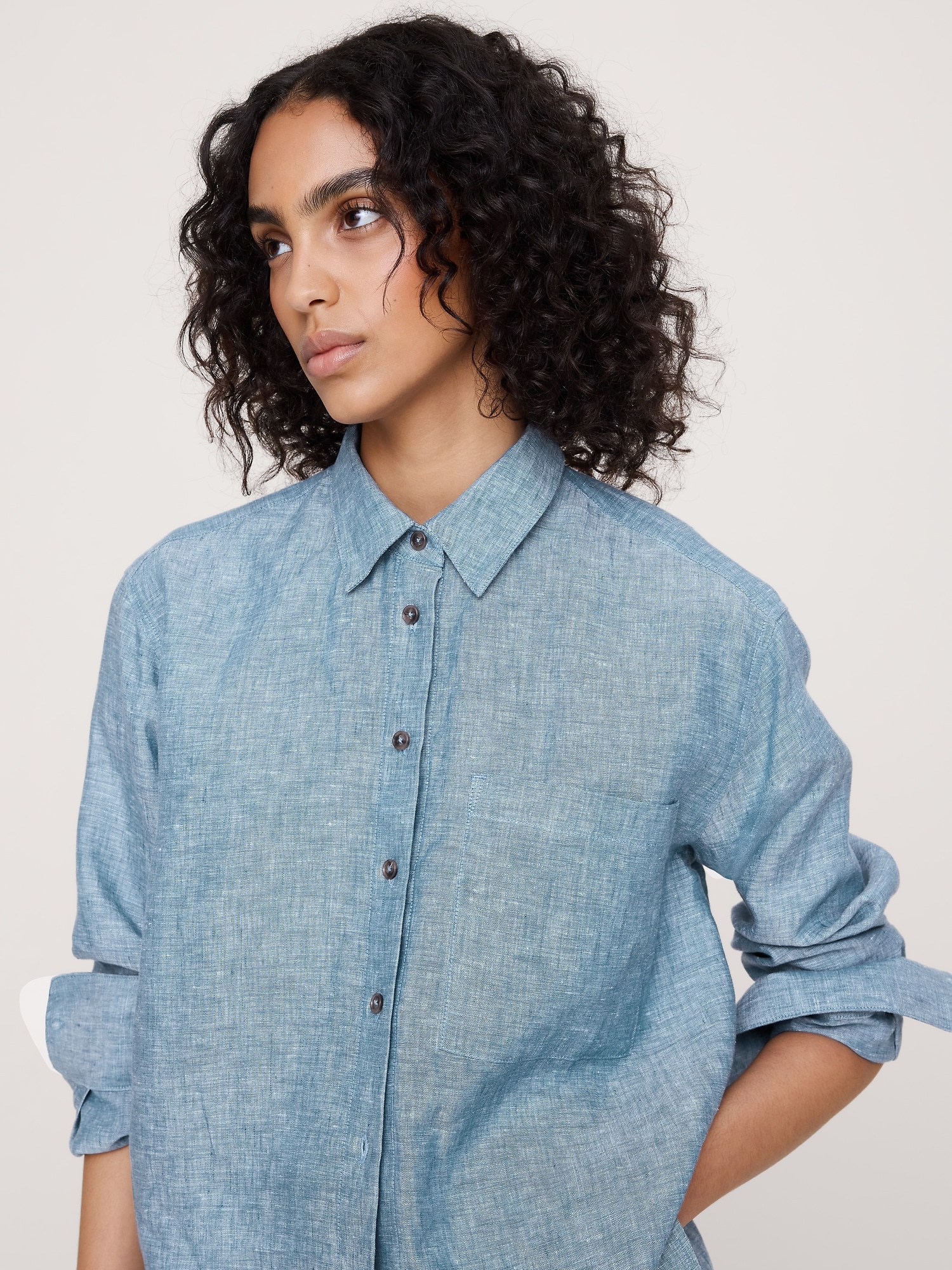 Image number 4 showing, The Oversized Linen Shirt