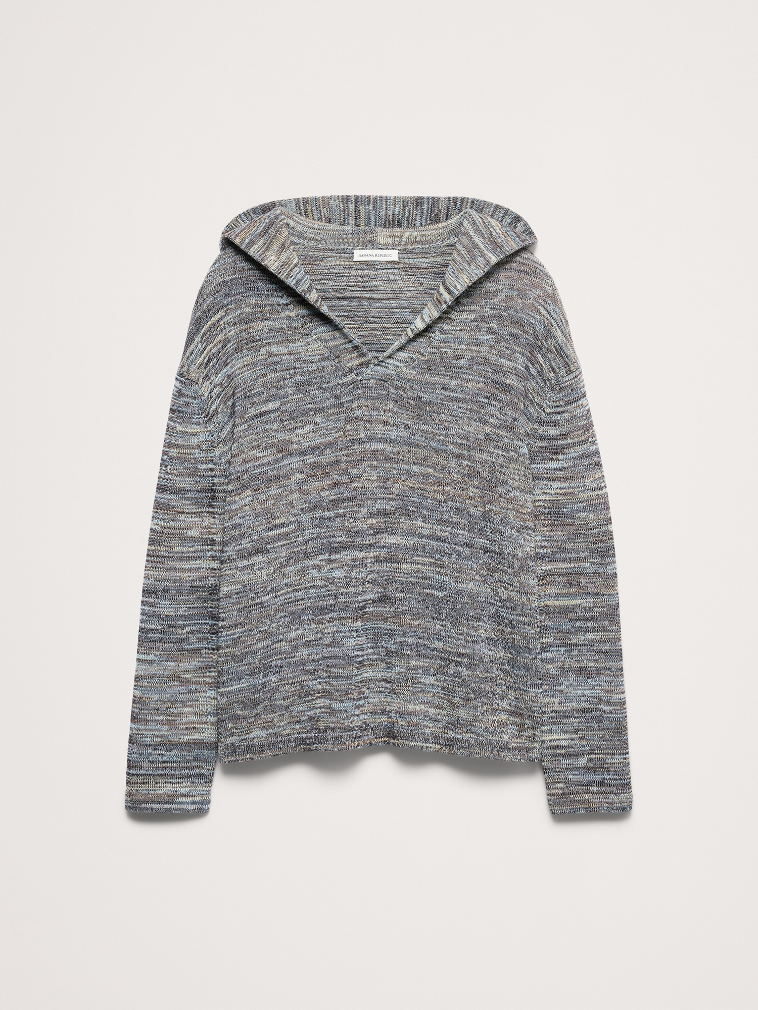 Мужское худи Banana Republic Spacedye Cotton, цвет: Синий разноцветный — фото 4