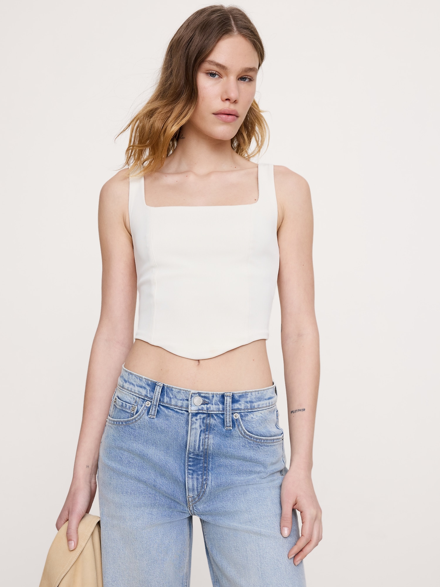 Image number 1 showing, Sculpted-Stretch Corset Tank