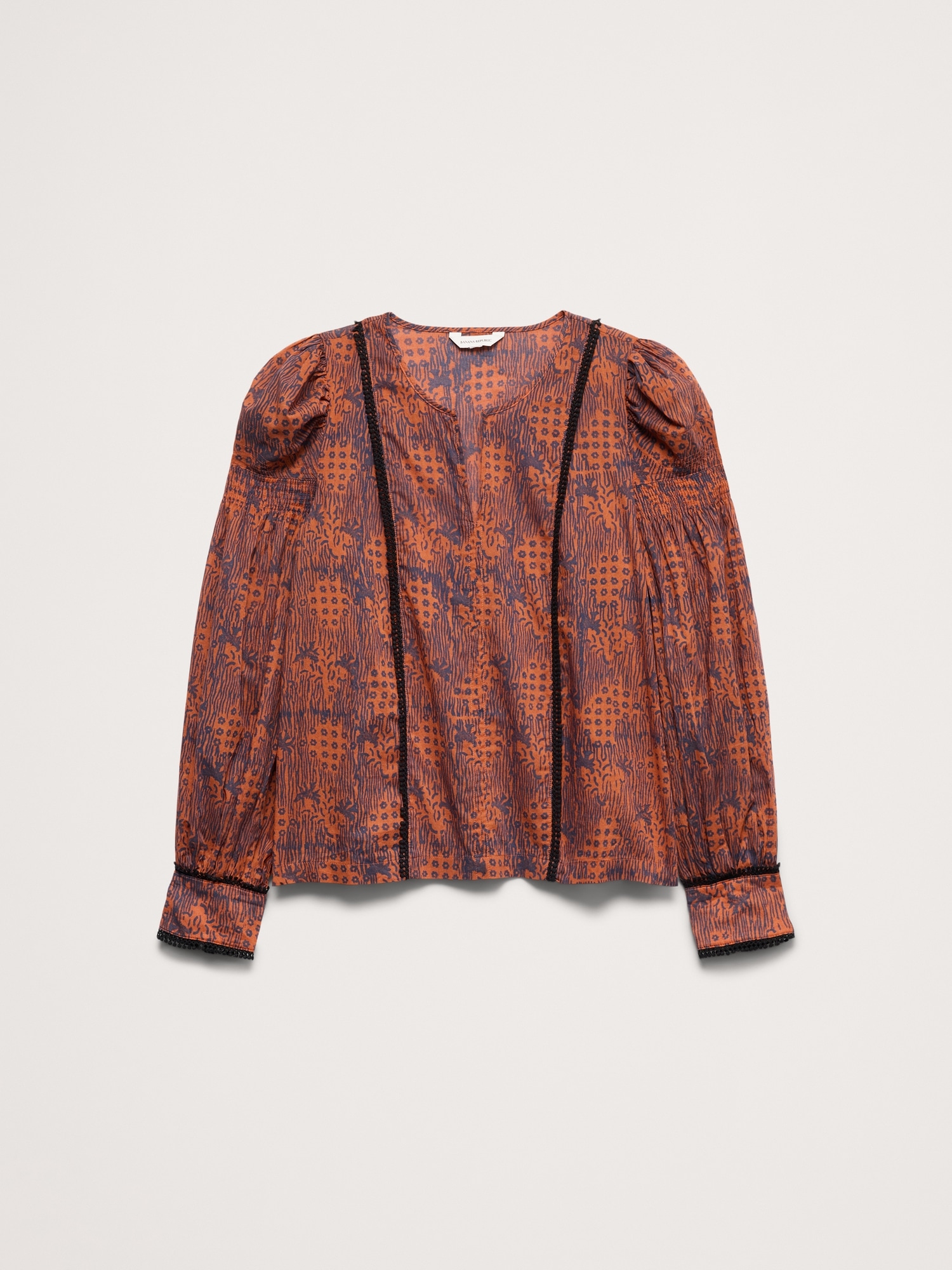 Image number 8 showing, Lightweight Cotton Puff-Sleeve Top