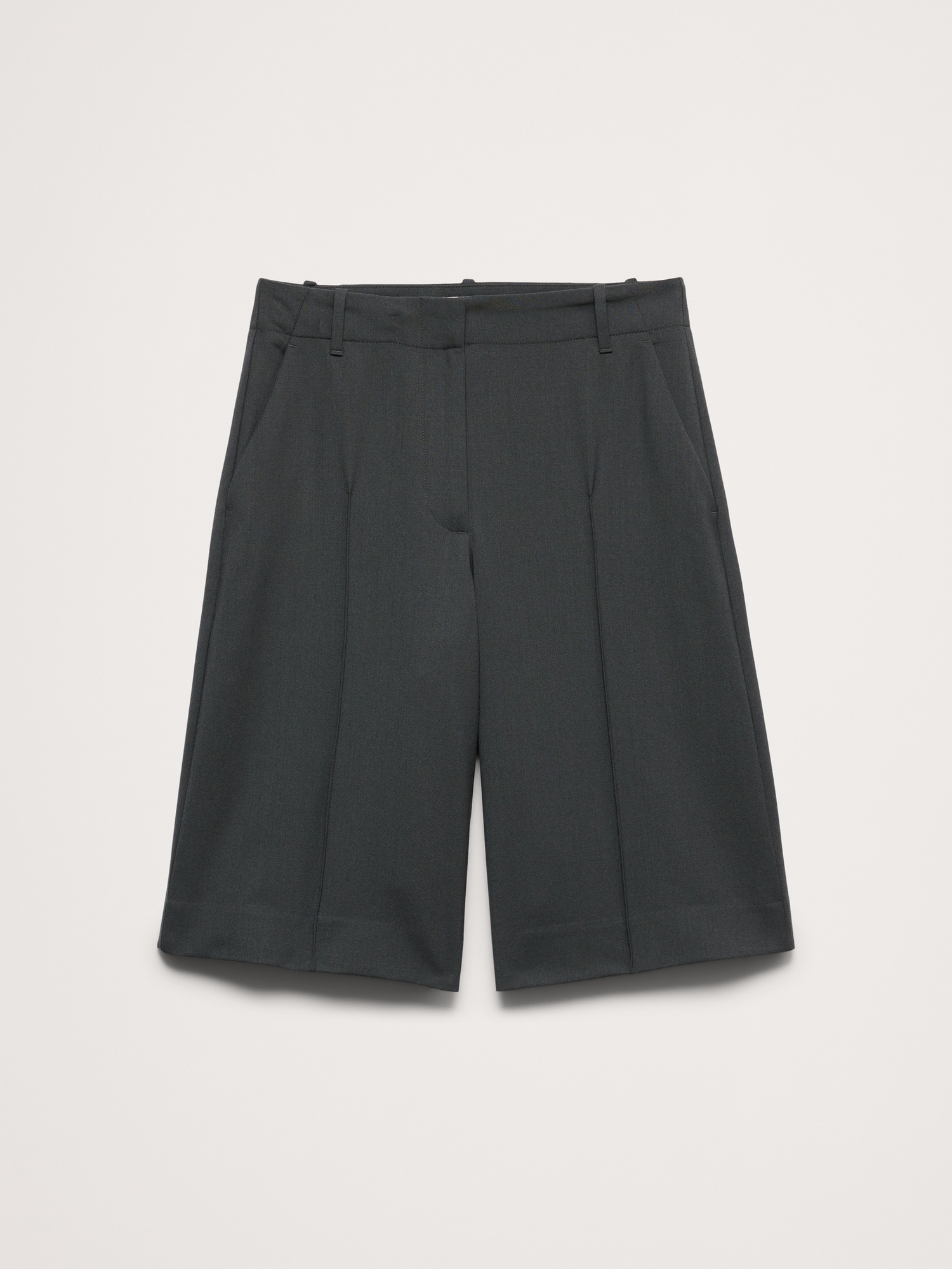 Image number 8 showing, High-Rise Italian Wool Bermuda Short