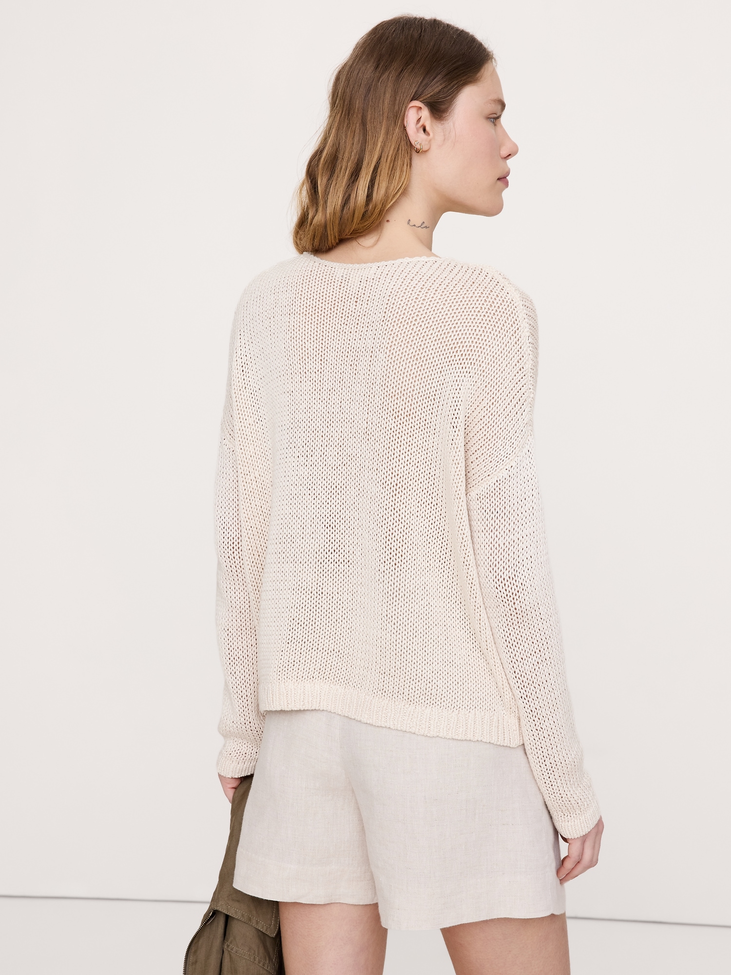 Image number 3 showing, Cotton Crew-Neck Sweater