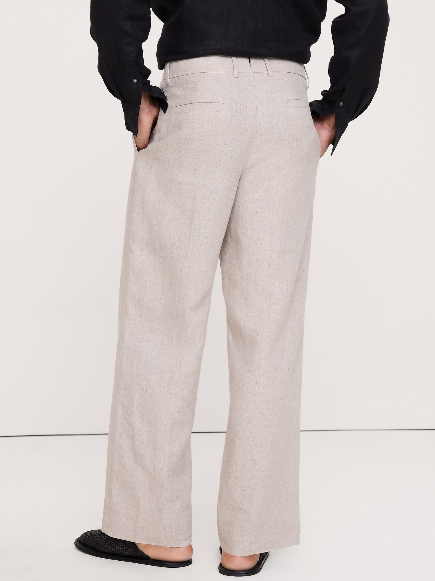 Image number 2 showing, Loose Pleated Linen Dress Pant