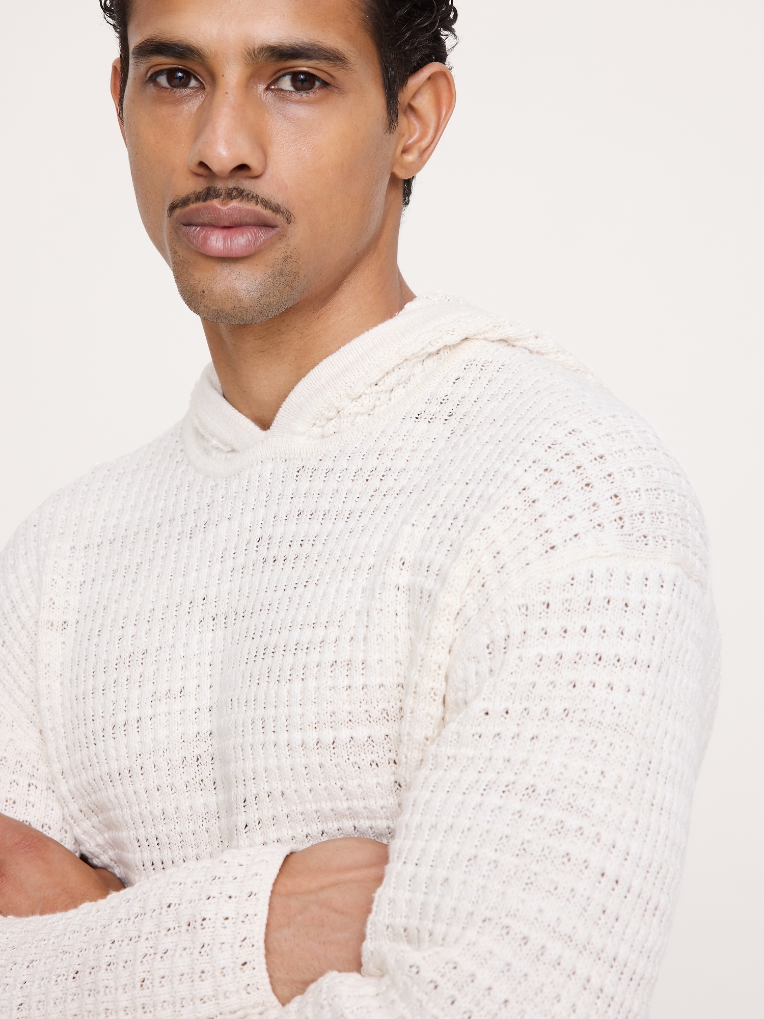 Image number 3 showing, Linen-Cotton Sweater Hoodie