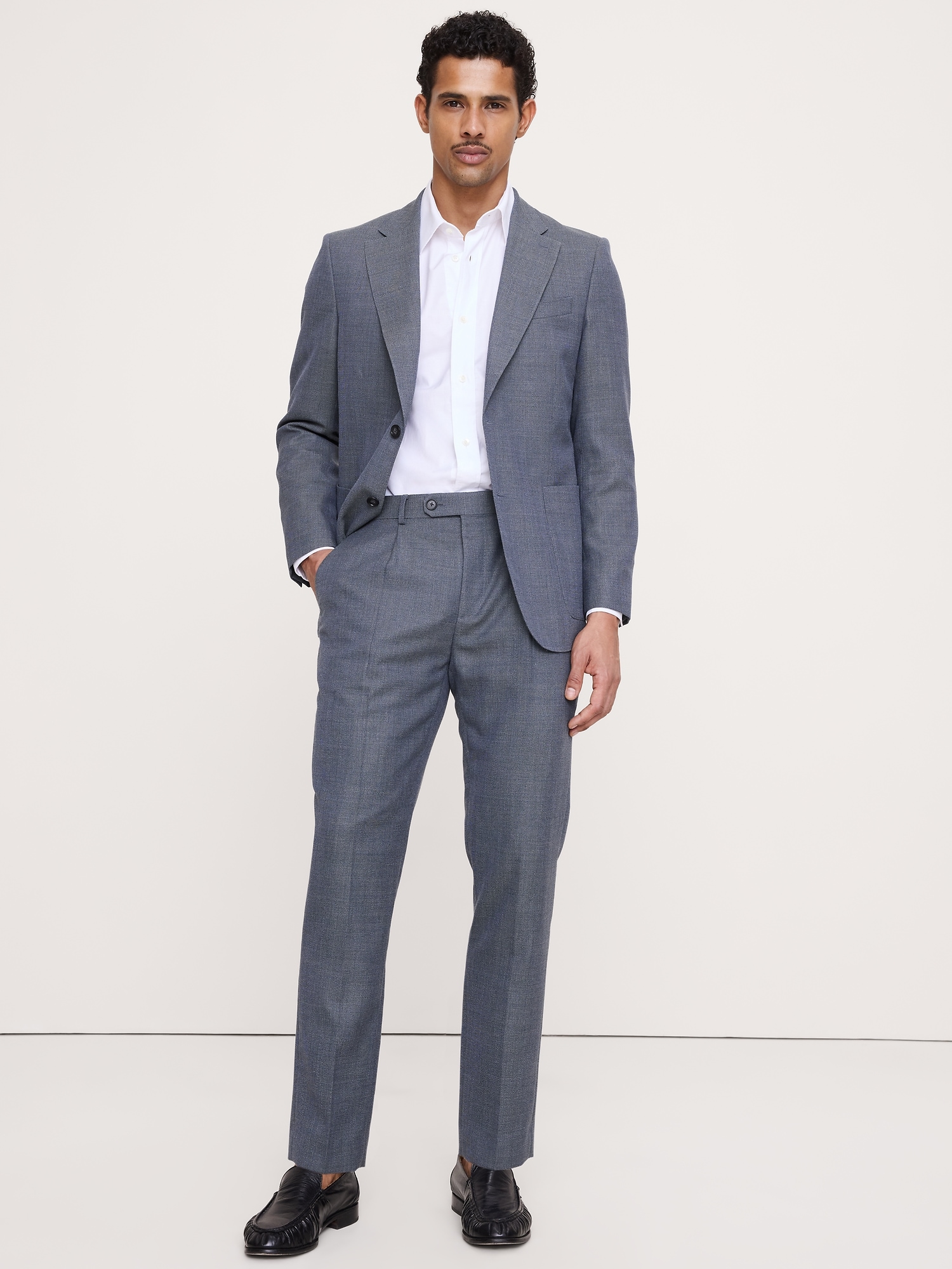Image number 1 showing, Italian Wool Ventile Suit Pant
