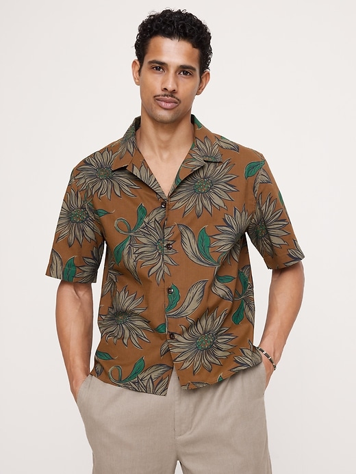 Banana Republic — Relaxed-Fit Cotton Slub Resort Shirt