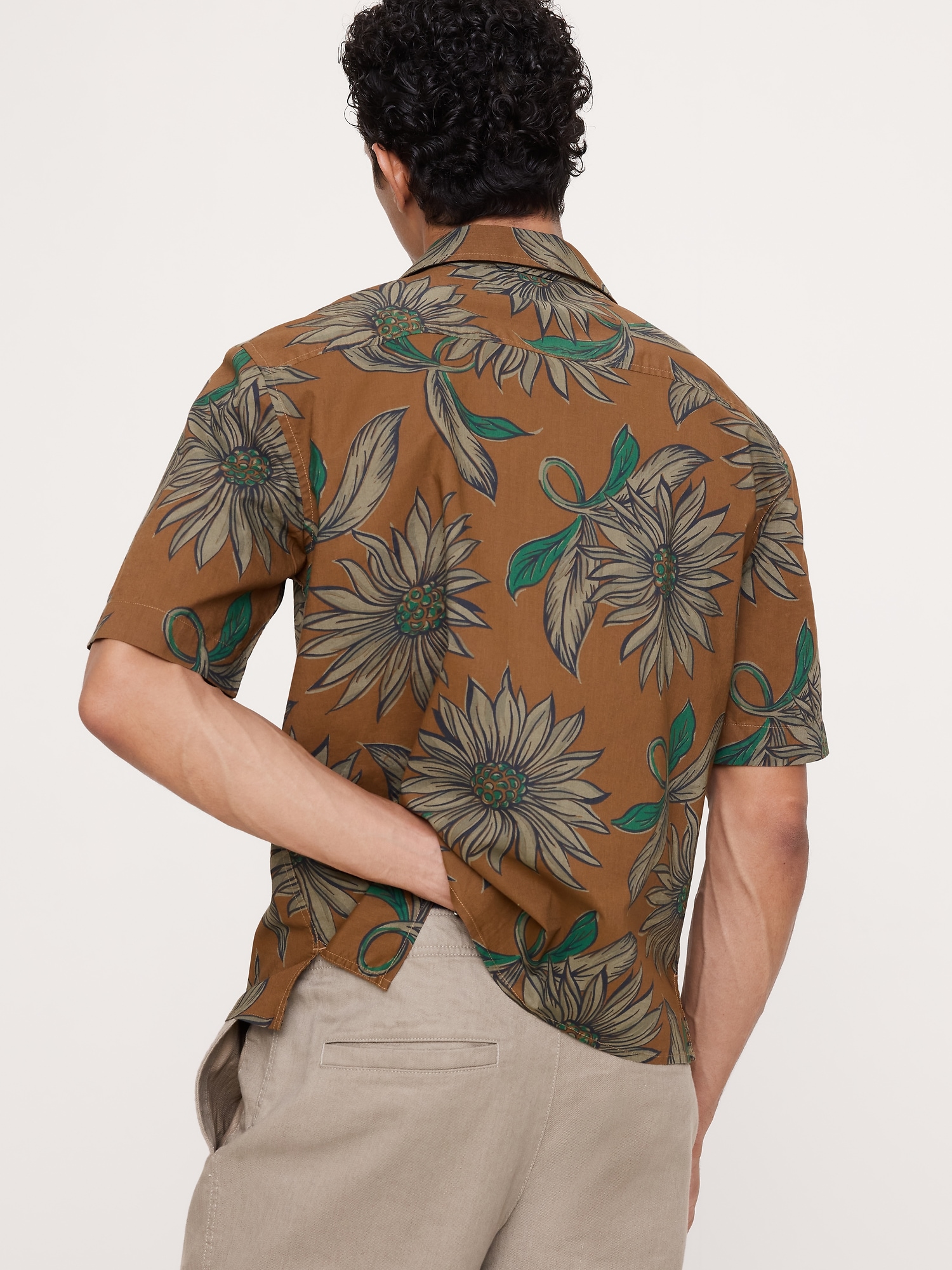 Image number 5 showing, Relaxed-Fit Cotton Slub Resort Shirt