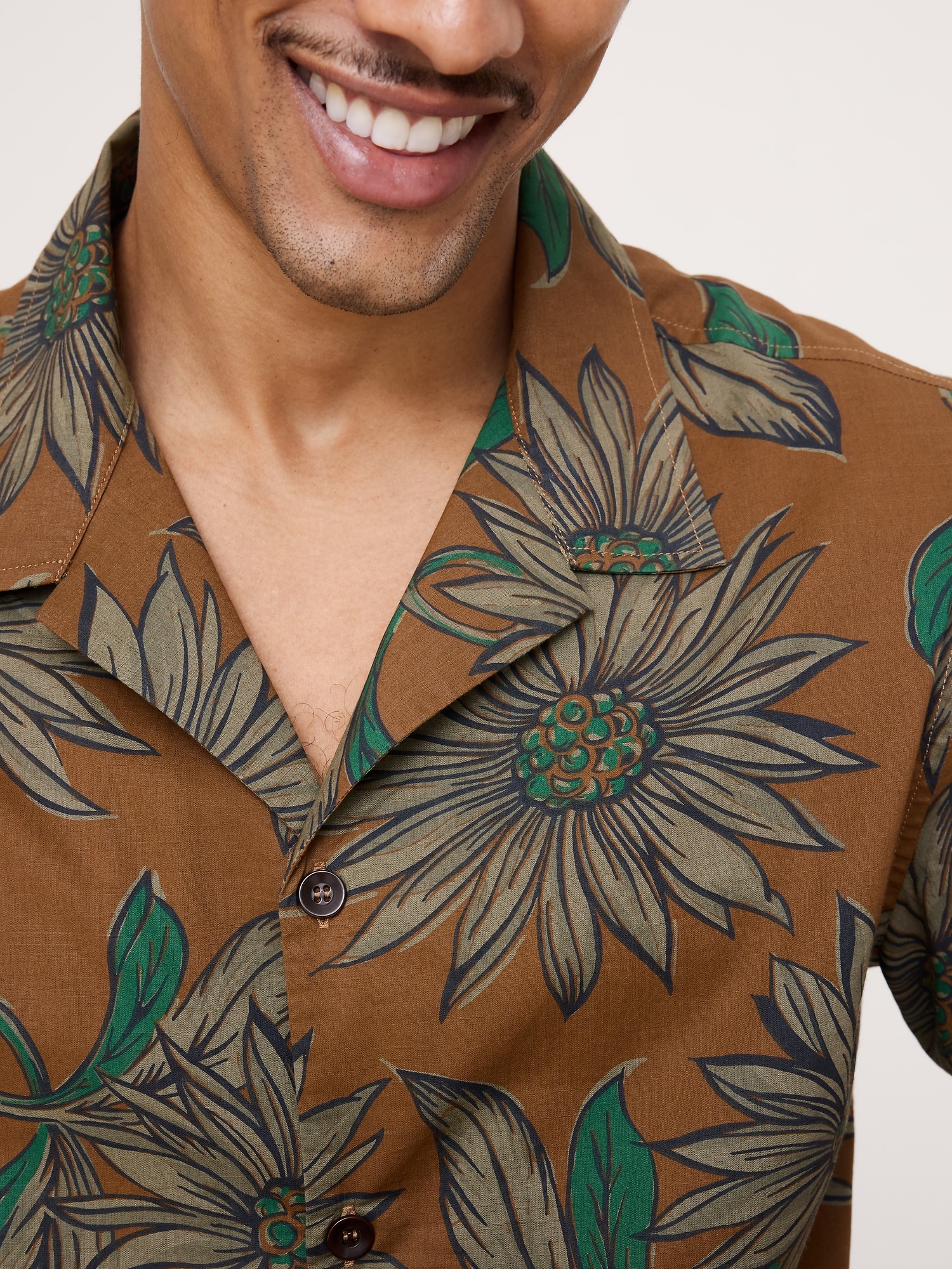 Image number 6 showing, Relaxed-Fit Cotton Slub Resort Shirt