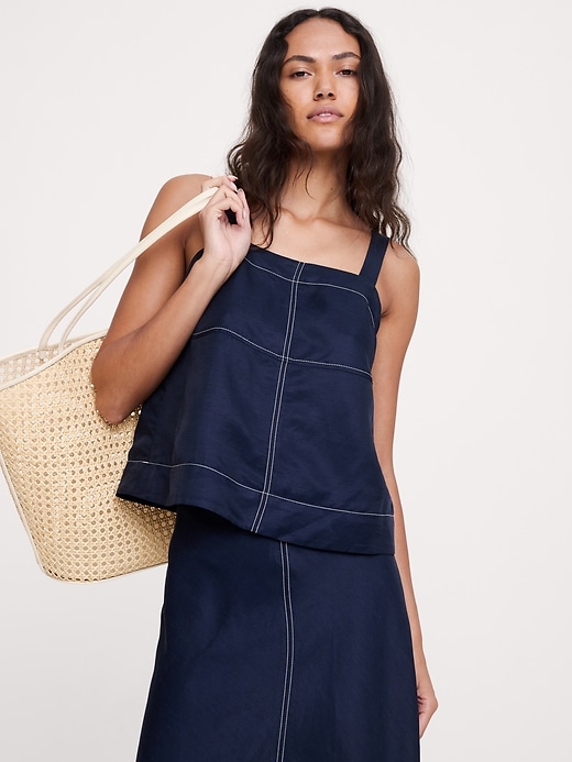Viscose-Linen Tank | Banana Republic