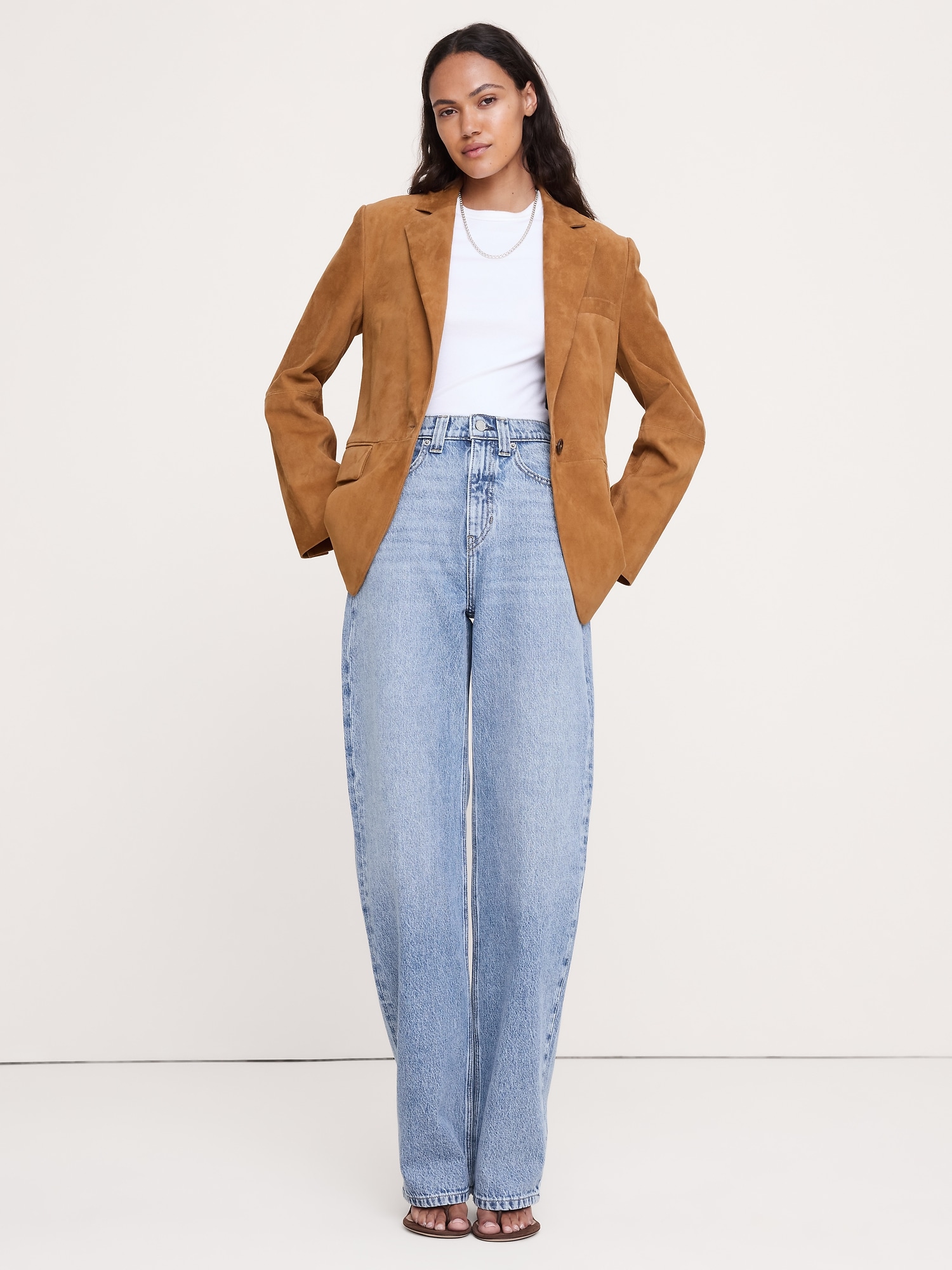 Image number 1 showing, High-Rise Relaxed Wide-Leg Jean