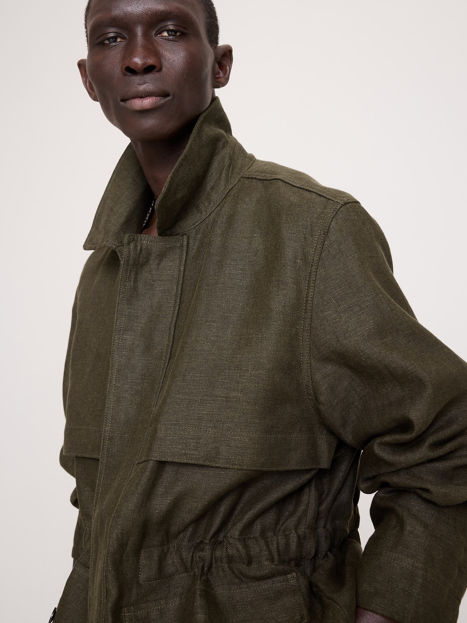 Image number 4 showing, Linen Canvas Utility Jacket