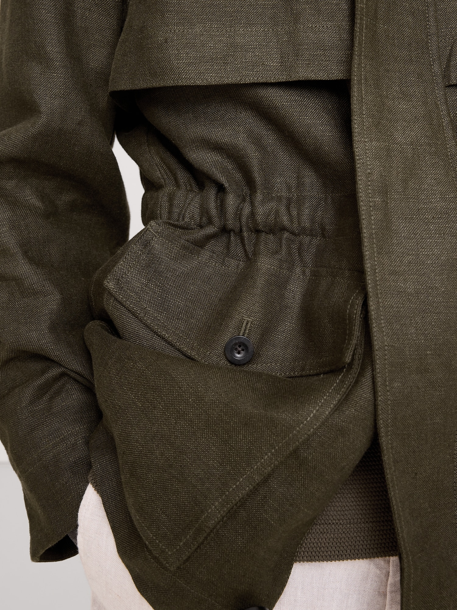 Image number 8 showing, Linen Canvas Utility Jacket