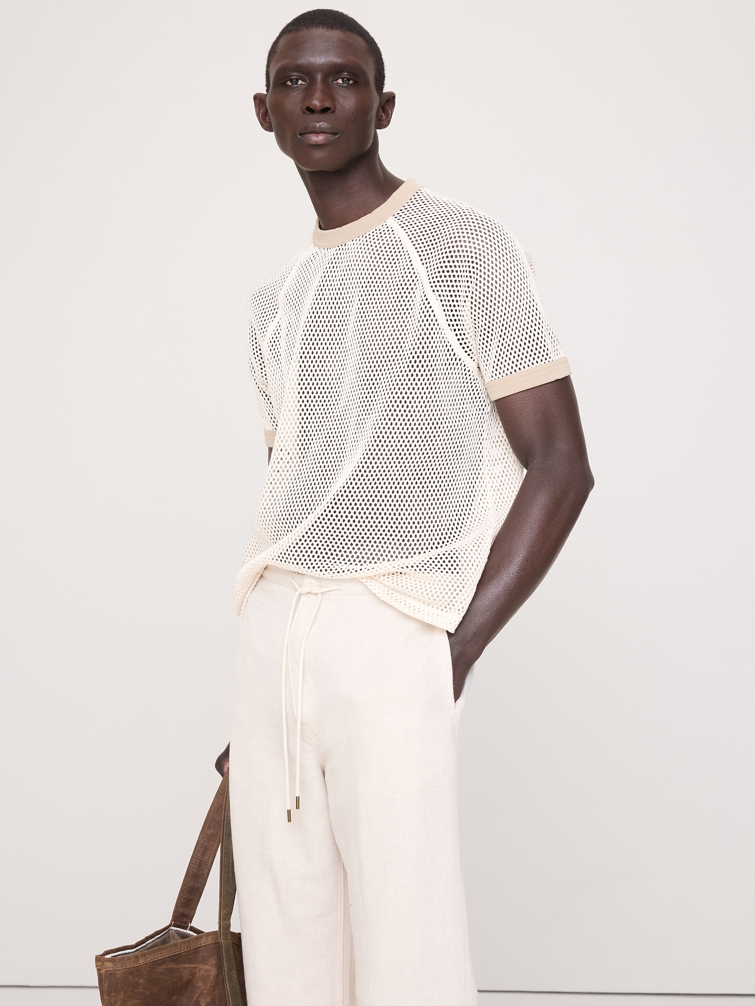 Image number 1 showing, Cotton Mesh T-Shirt