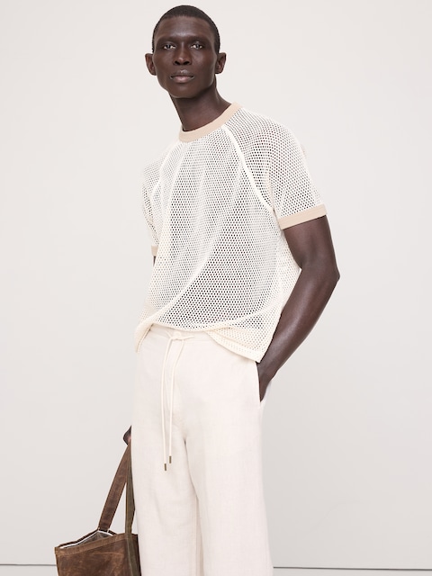 Cotton Mesh T-Shirt