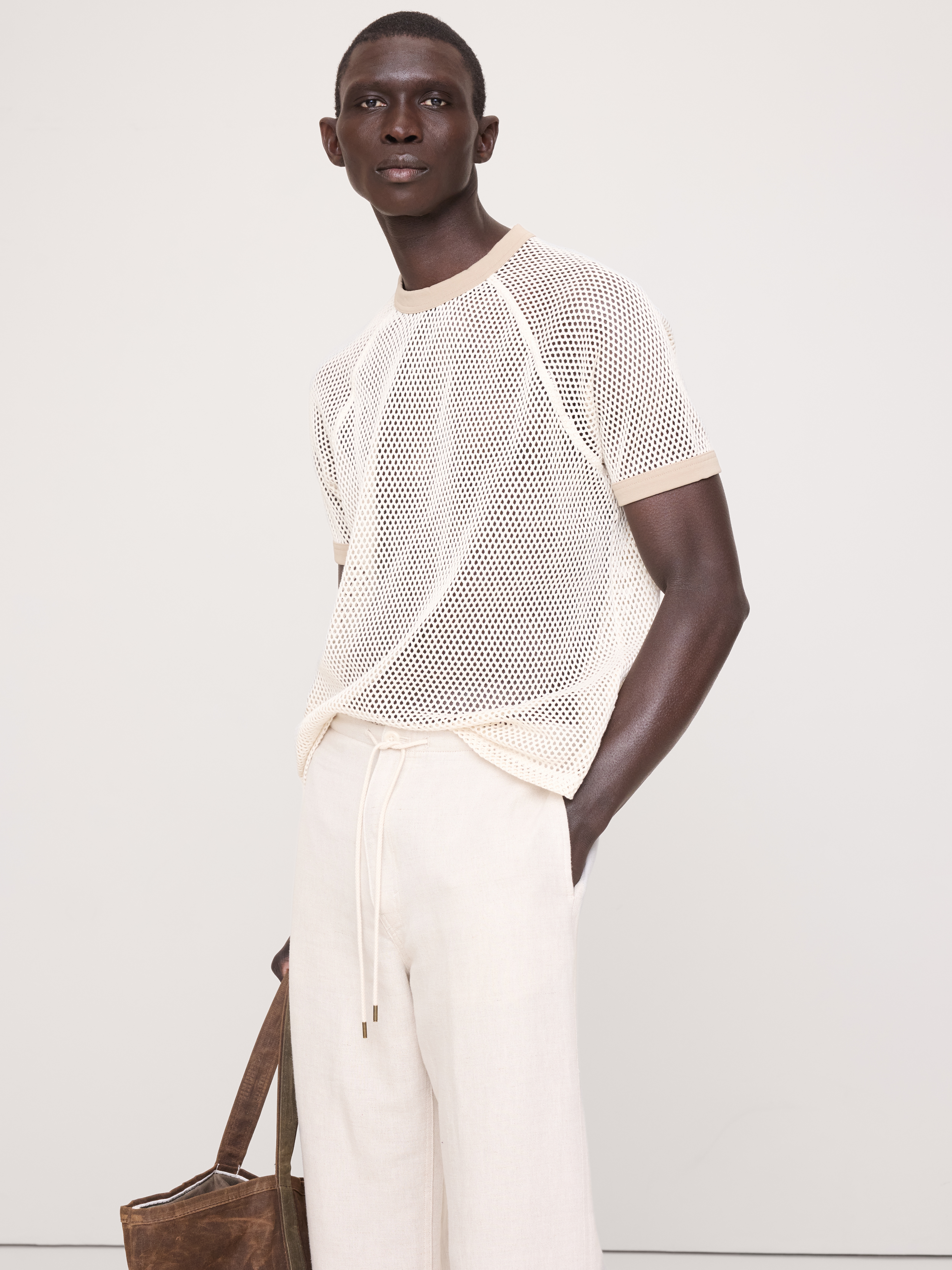 Cotton Mesh T-Shirt