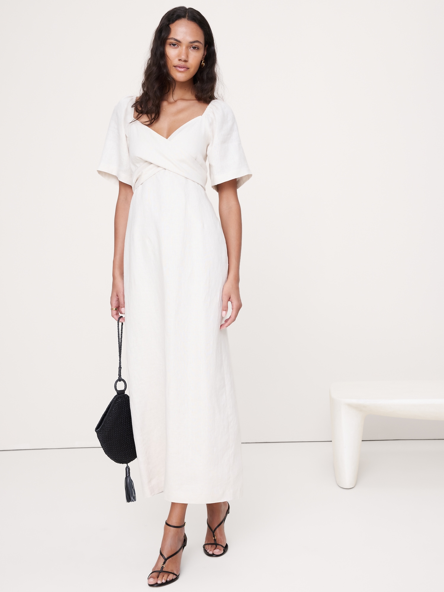 Image number 1 showing, Linen Sweetheart Maxi Dress