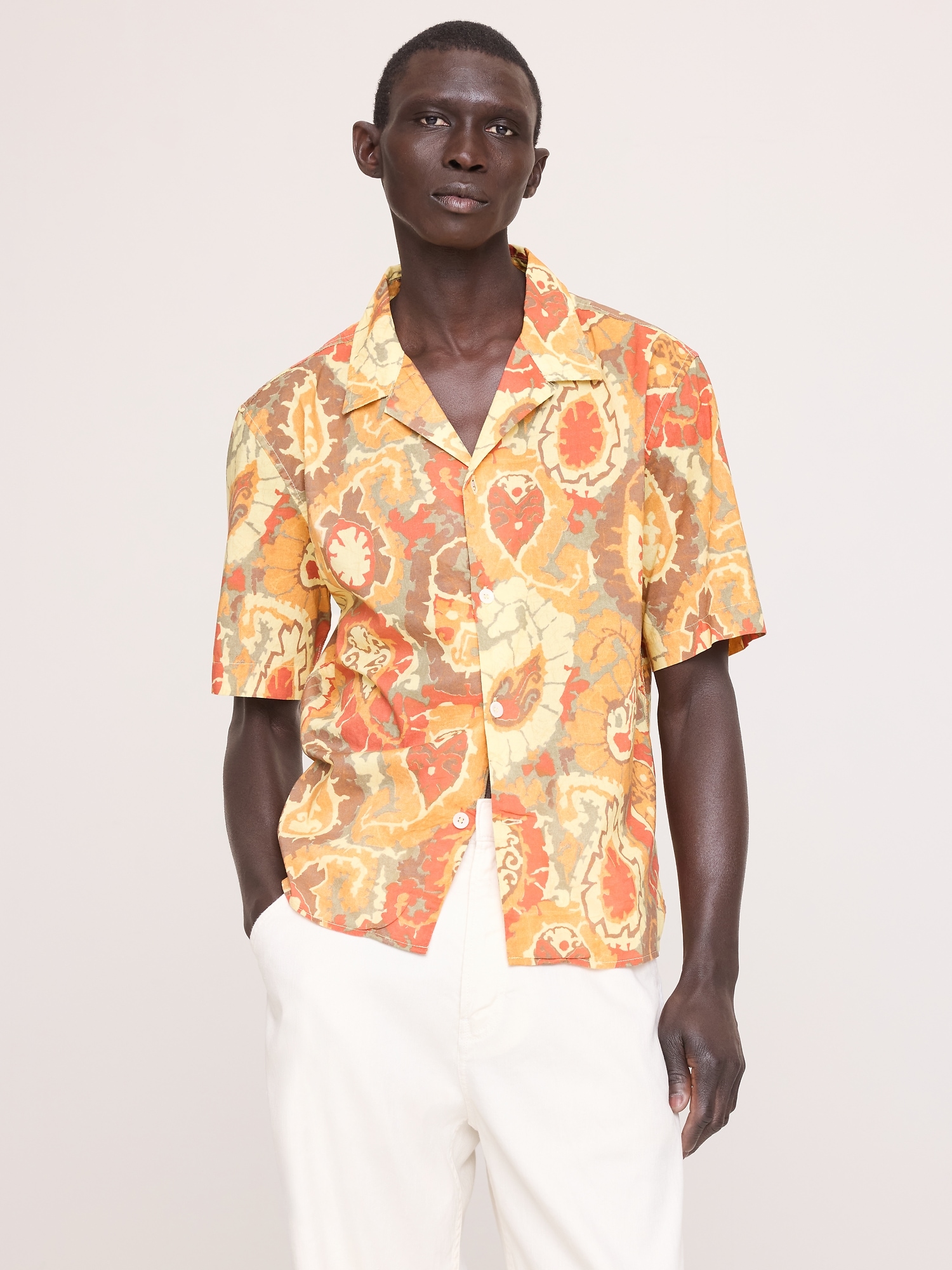 Image number 1 showing, Relaxed-Fit Summerweight Cotton Resort Shirt