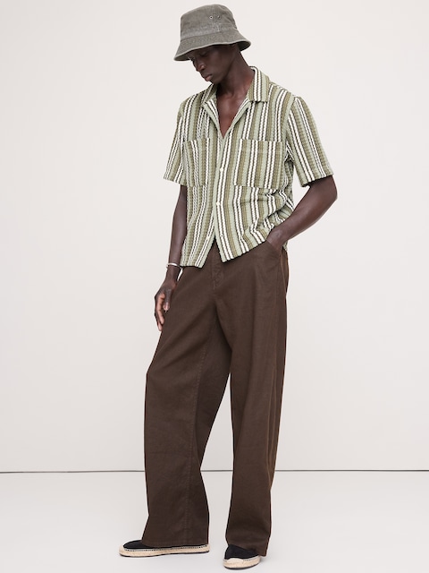 Textured Stripe Resort Shirt