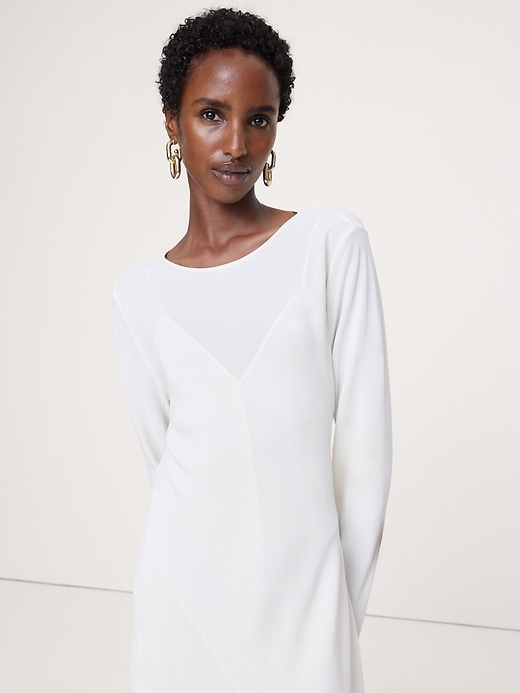 Bias-Cut Chiffon Maxi Dress | Banana Republic