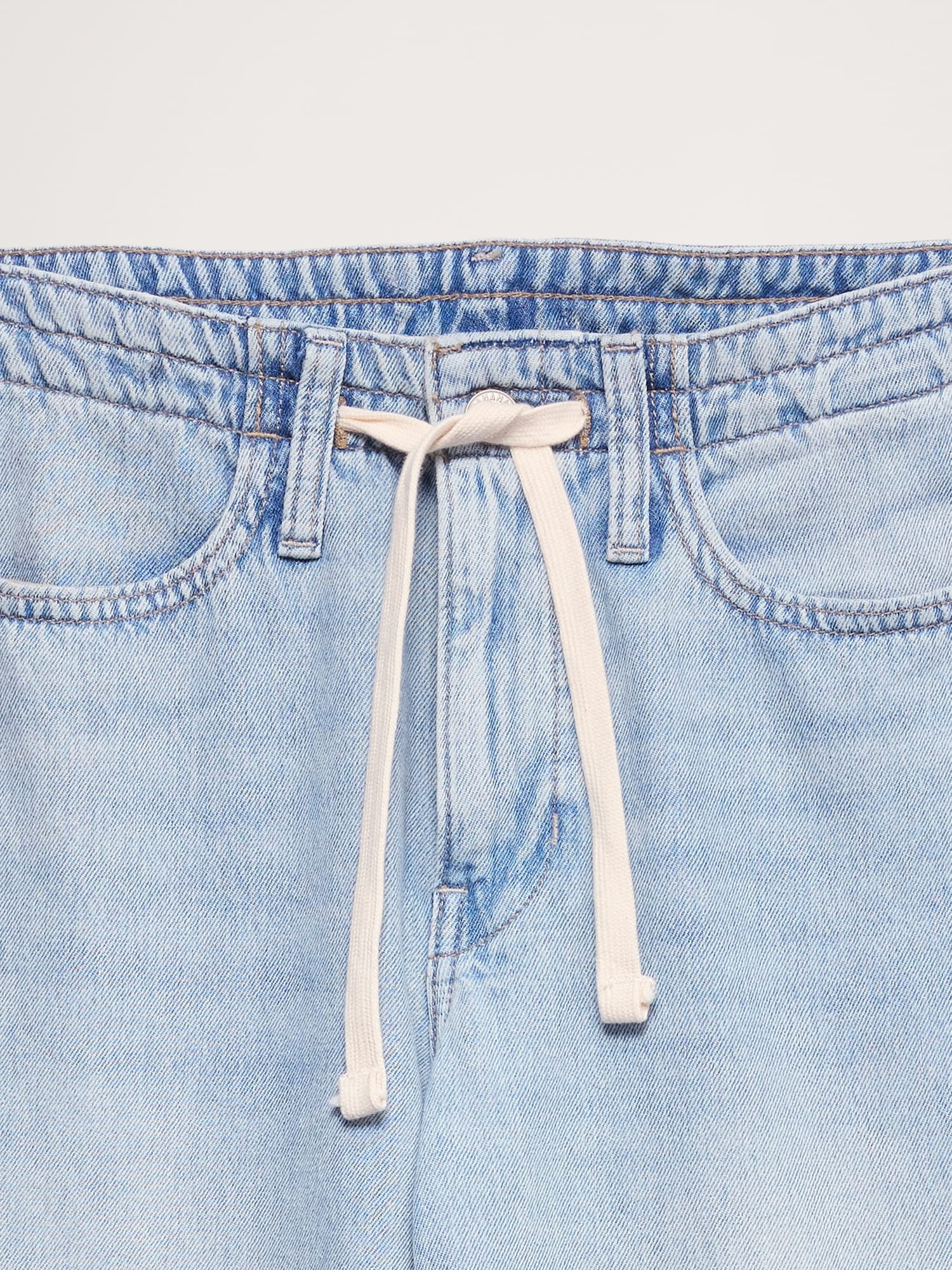 Image number 6 showing, Mid-Rise Wide-Leg Drawstring Jean