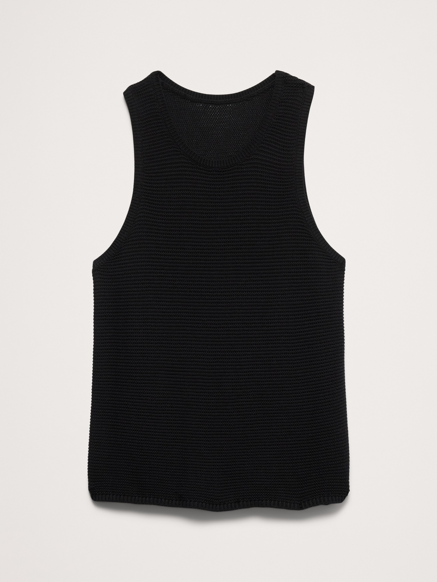 Мужской свитер Banana Republic Cotton Sweater Tank, цвет: Чёрный — фото 4