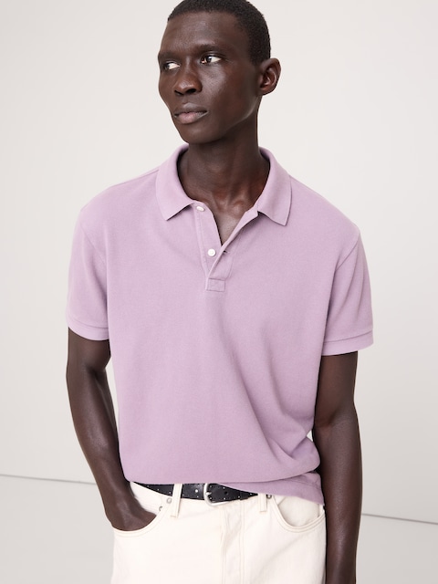 Sueded Cotton Pique Polo